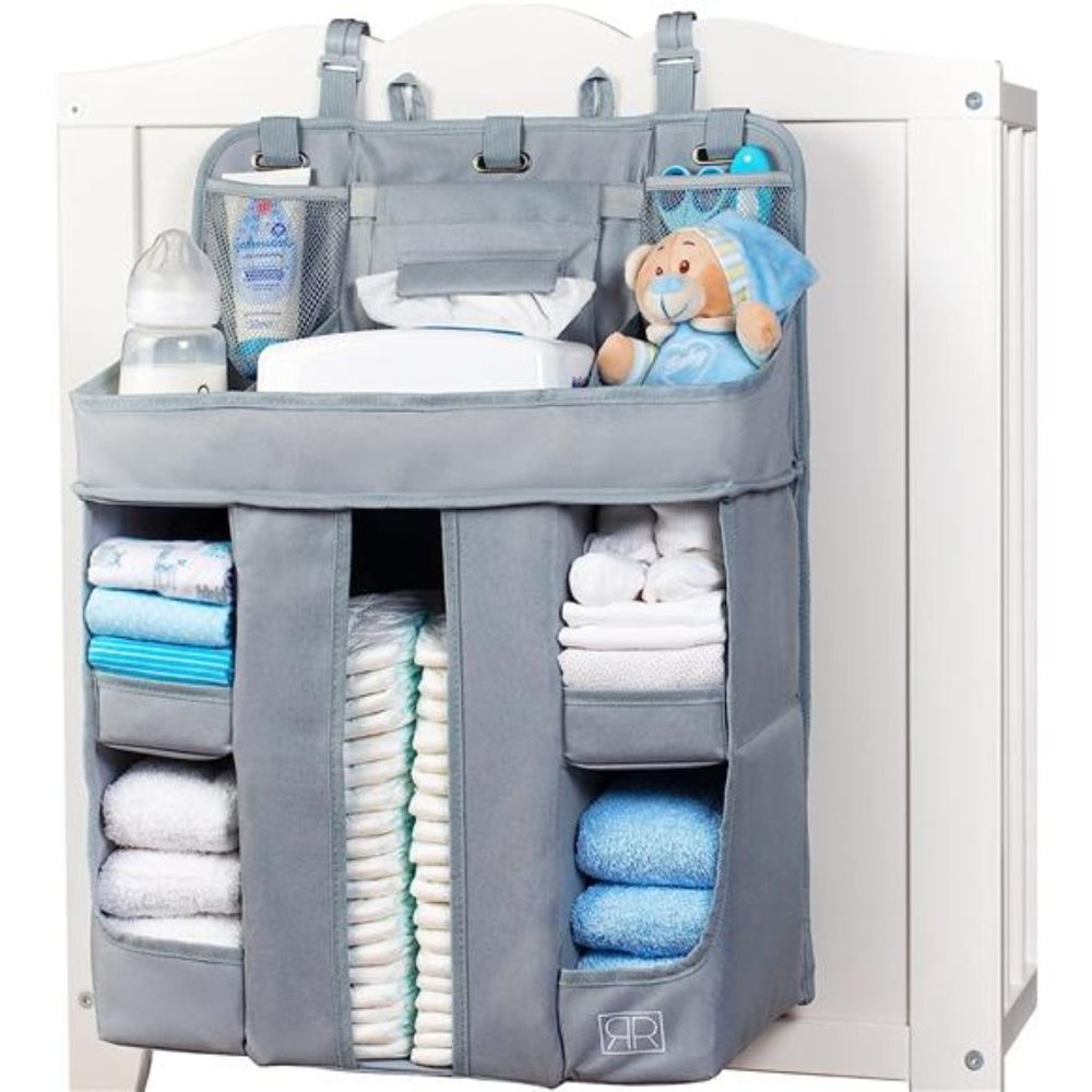 XL Hanging Diaper Caddy Organizer – Reinforced Diaper Stacker for Crib